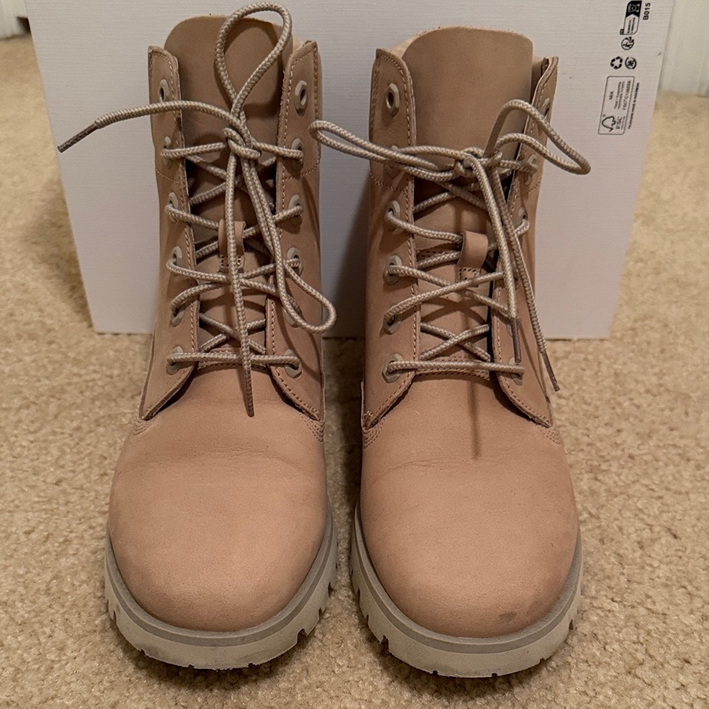 Timberland light beige  Lace-Up waterproof Ankle Boots